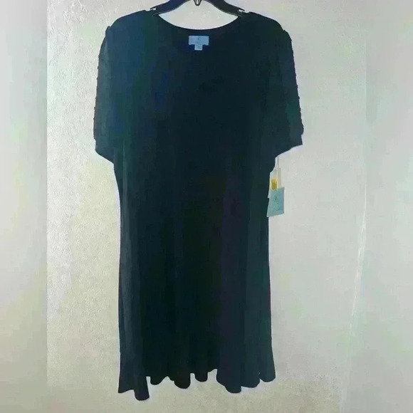 CeCe Dress Womens 2XL Black Sheer Sleeve NWT - Picture 5 of 7